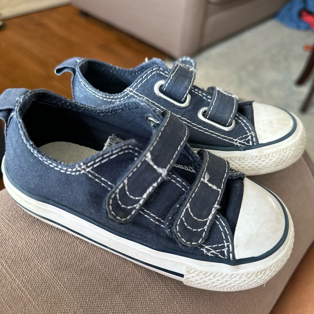 Converse Kids Dark Blue Canvas Sneakers